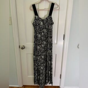 Free People Black and White Wide Leg Jumpsuit Size Medium